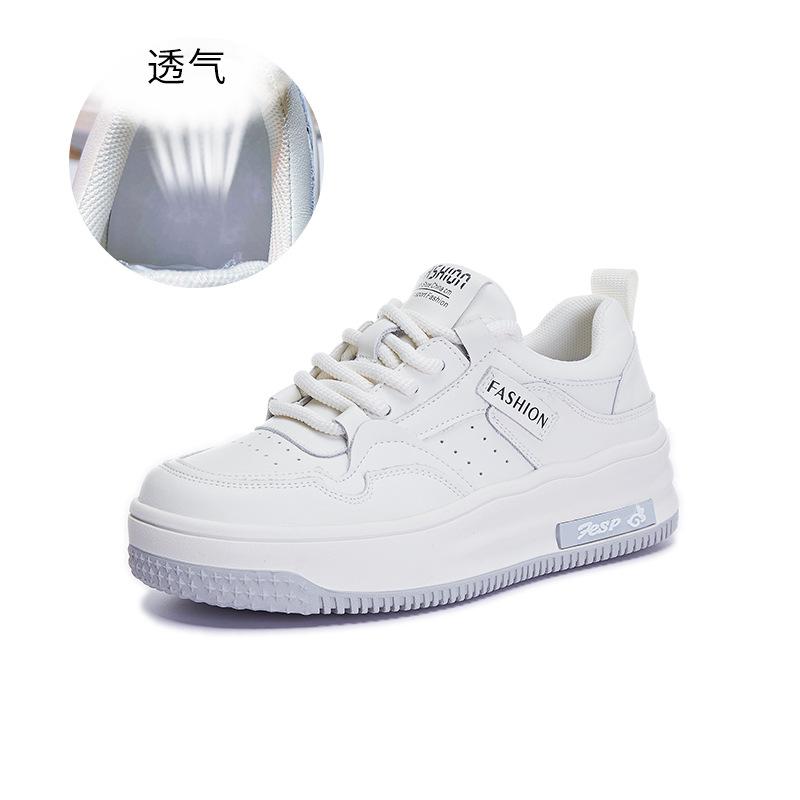 

Leather little white shoes women s shoes 2025 spring new heightening platform shoes casual shoes women s flat-bottomed versatile shoes women s 40 бежевий