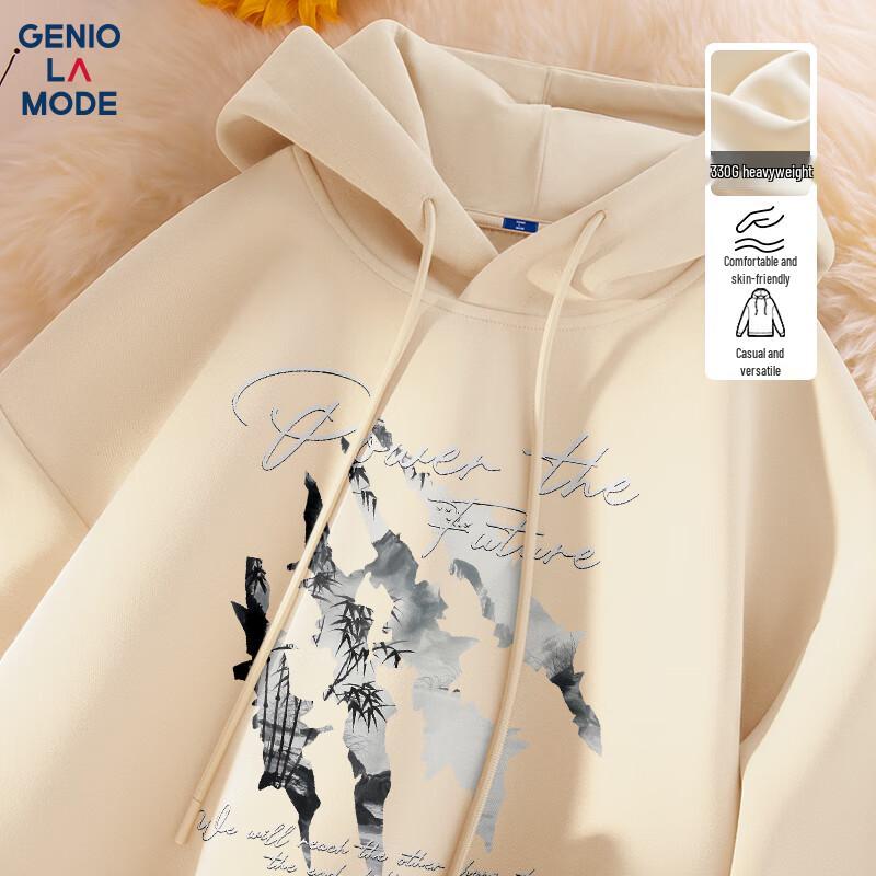 

GENIOLAMODE Men s Trendy Loose Hooded Sweatshirt XL