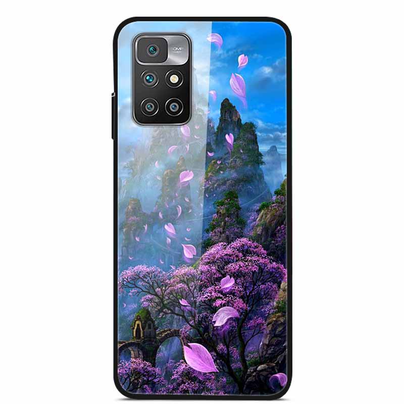 For Redmi Note 10 Pro Cases Note10T Tempered Glass Hard Back Cover for Xiaomi Redmi Note 10 5G / Note 10T Phone Case Capa Fundas