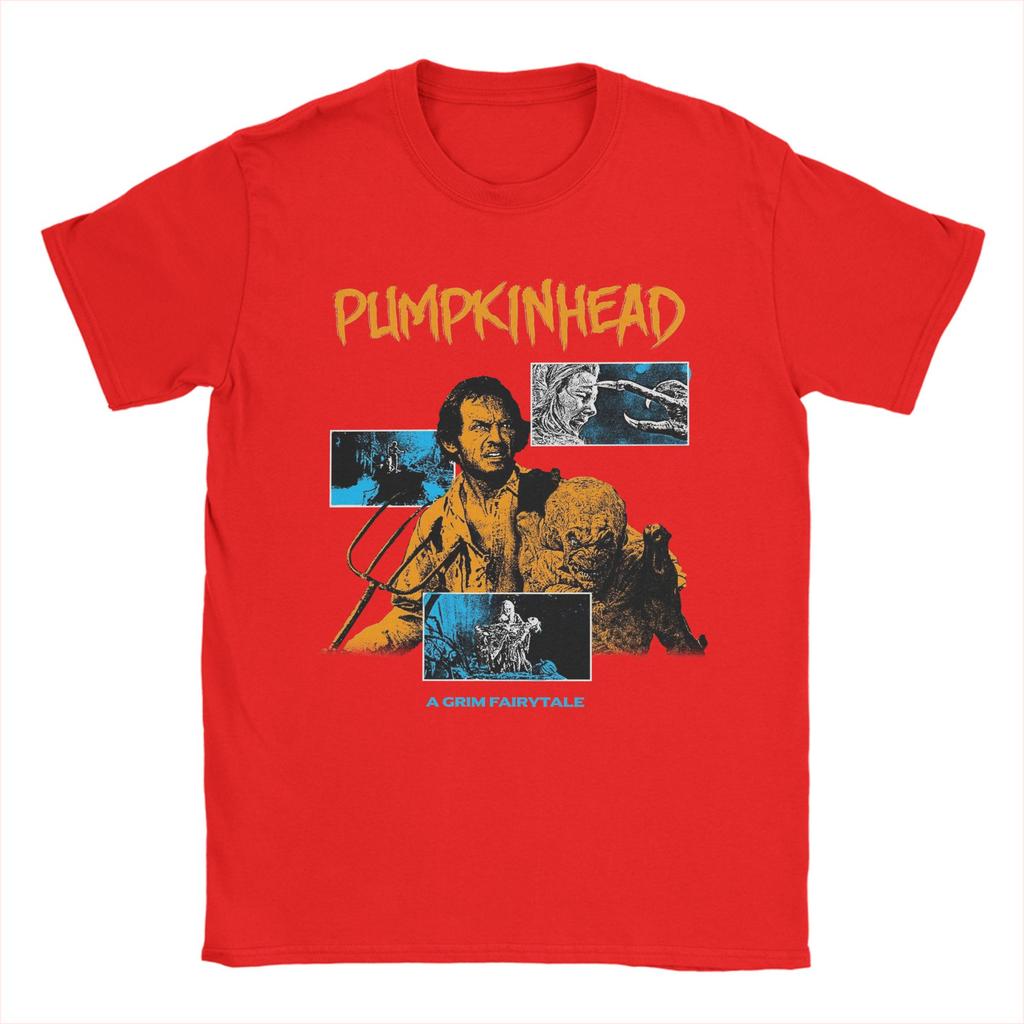 Pumpkinhead T Shirts for Men Pure Cotton Vintage TShirts Round Neck Tee Shirt Short Sleeve Tops Original