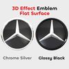 Car Front Grille Emblem Star Badge Lighting Logo Chrome Silver 3D Mirror For Mercedes Benz GLC GLE GLS-Class X253 W166 C292 X166