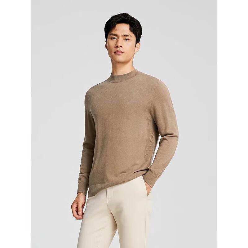 YAER Men's Autumn/Winter Hemp-Cashmere Blend Wool Sweater