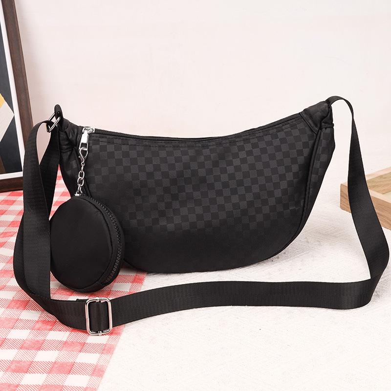 Vielseitige Damen-Umhänge- & Schultertasche aus Nylon - Trendig, tragbar, kleine Knödeltasche mit Münzfach