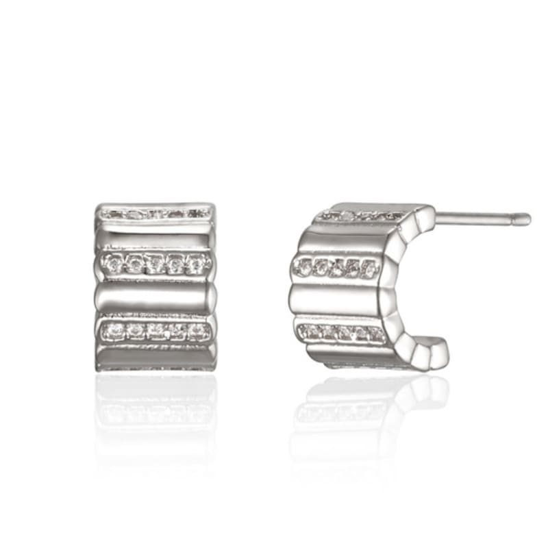 

ELLE Jewelry 14K Ella One Tunnels Cubic Earrings (Gold Filled) ELGPEE500 white gold