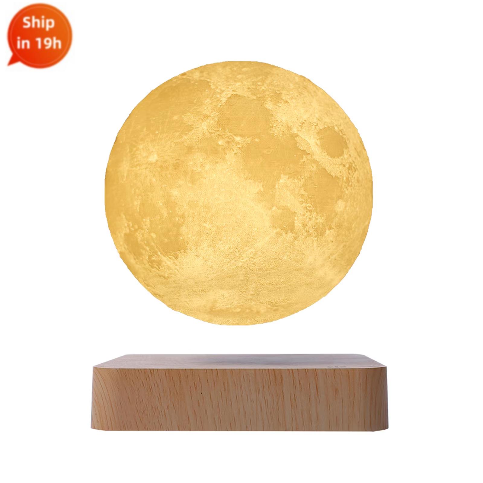 3D-Malerei Magnetisch schwebend 14cm Mondlampe Levit Schwebend 6 Zoll Mondlicht LED Intelligente Schreibtischlampe Büro Heimdekoration Kreatives