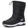 Men's Winter Warm Snow Boots Water Resistant Zipper Faux Fur Lining Mid Calf Ankle Booties Non-Slip Outdoor Walking Hiking Work Boots Shoes for Men