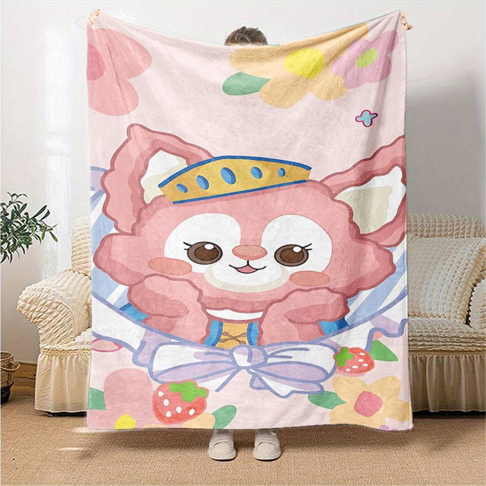 1pc Flower Name blanket Lightweight Flannel Throw for Sofa Bed Travel Camping Livingroom Office Couch Chair
