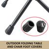 4pcs Table Feet Protectors with 4x Camping Tables Connectors Table Leg Cap Covers for Outdoor Activities Picnic BBQ