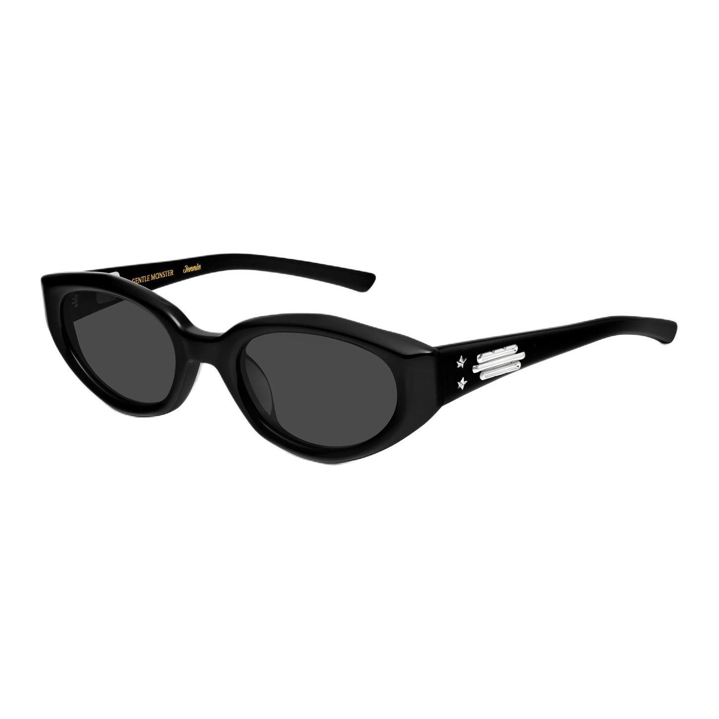 Kaynoa Women's Black Gentle Monster X Jennie Collaboration Cat Eye Sunglasses Unisex Sunglasses Jennie-Fishtail01 Cm