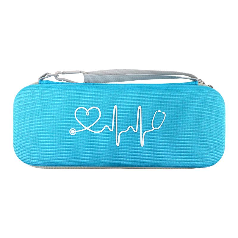 

Portable EVA Stethoscope Storage Bag Pregnant Woman Fetal Heart Instrument Organizer Travel First Aid Kit Mesh Pockets Case синій