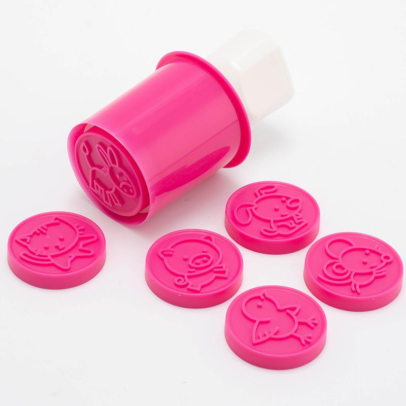 Cartoon Silicone Cookie Stamp Cutter Cookie Seal Mold With Wooden Handle Christmas Tree DIY Handmade Print Mold Biscuit Decor