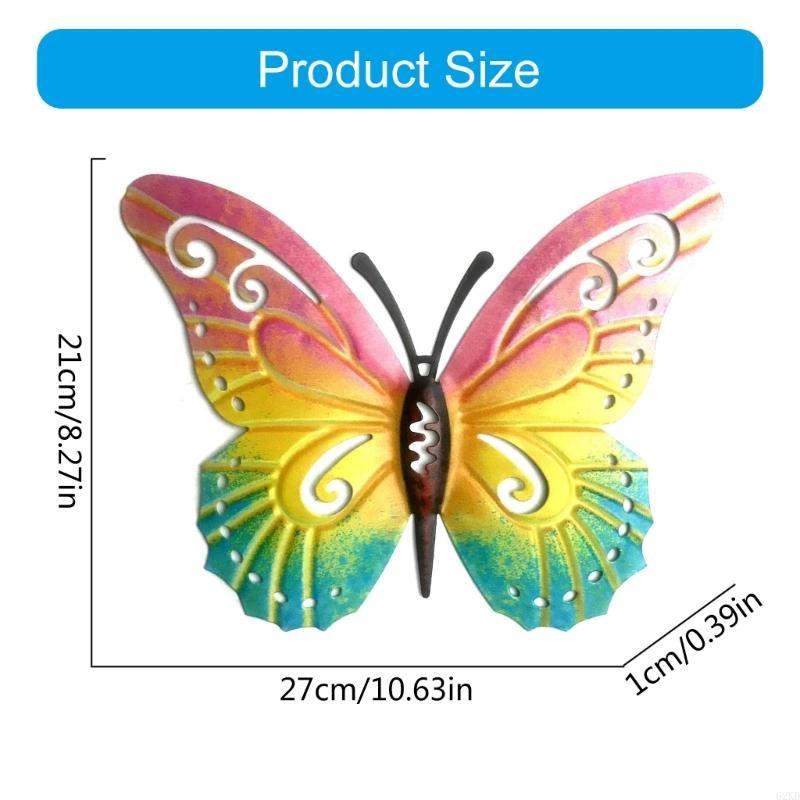62KD Unique Butterfly Sculpture Wall Art for Garden Room with Simple Installation