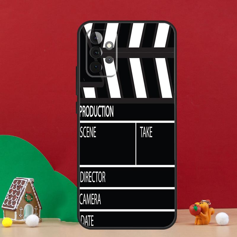 Film Movie Maker Clapperboard Take Case For Samsung Galaxy A56 A33 A13 A36 A23 A52 A32 A12 A54 A34 A14 A16 A53 A15 A35 A55 A17