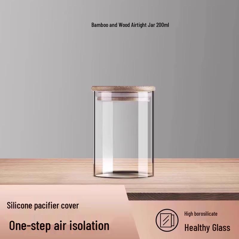 Luftdichtes Glasvorratsglas für Snacks, Trockenfrüchte, Tee, Zucker und Getreide