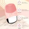Sonic Vibration Silicone Facial Cleansing Brush Vibrating Facial Massager  Skin Care Tools