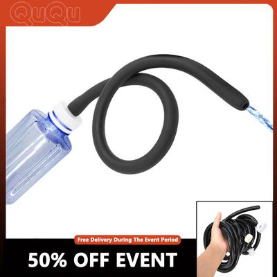 Flexible Enema Bidet Tube 50/100/200CM Silicone Bidet Handheld Bidet Water Sprayer Enema Attachment Hose Cleaning Accessories