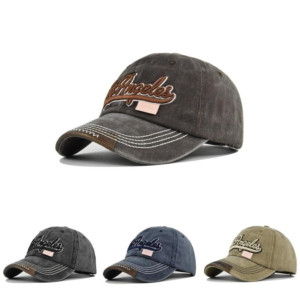 Vintage 3d Embroidery Baseball Cap Washed Out Sun Hat Adjustable Size