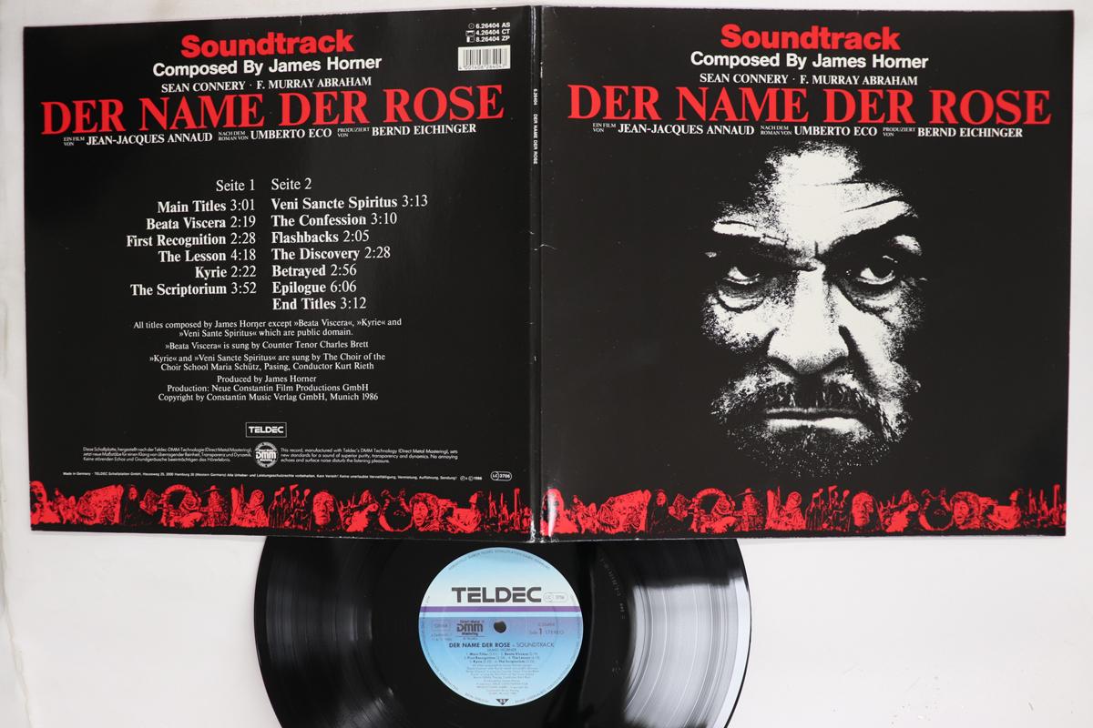 LP Record OST JAMES HORNER Der Name Der Rose 626404 TELDEC 1986 Germany Soundtracks Musicals Used