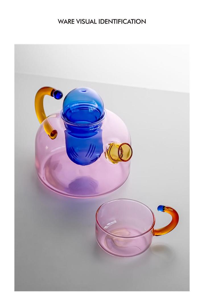 Compact High-Temp Resistant Glass Tea Pot with Filter and Electric Ceramic Stove Compatibility
