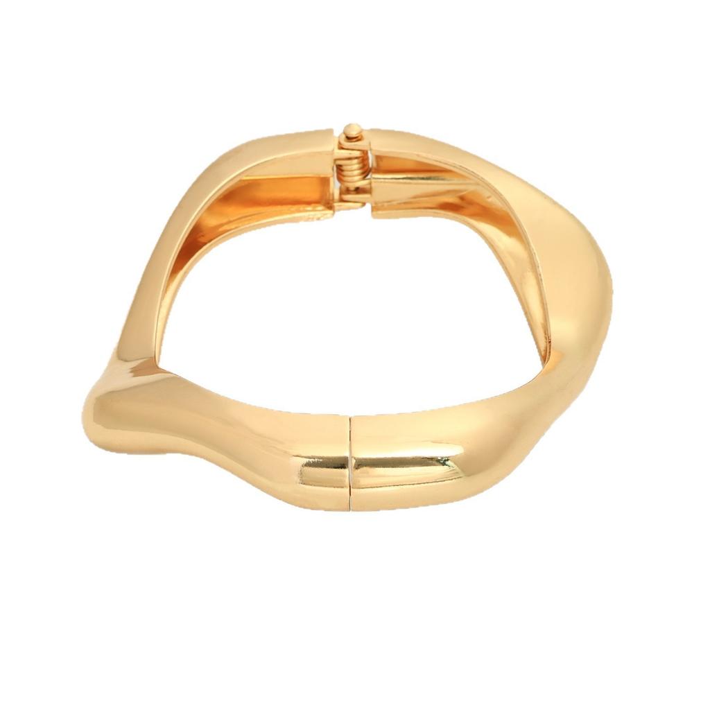 Metal Texture Smooth Water Drop Hug Bracelet Trend Spring Open Bracelet Jewelry