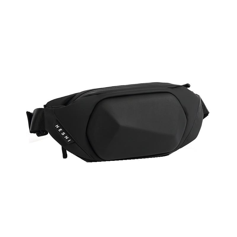 Men's Trendy Shield Armor Polyhedron Chest & Waist Bag for Sports and Fitness