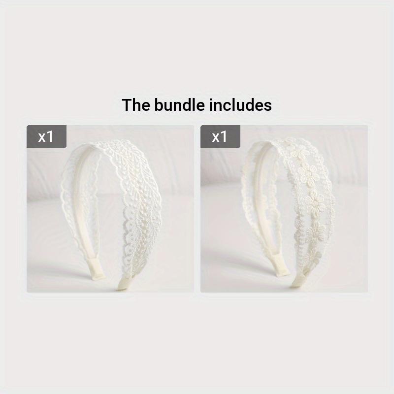 Solid Color Versatile Lace Embroidered Headband