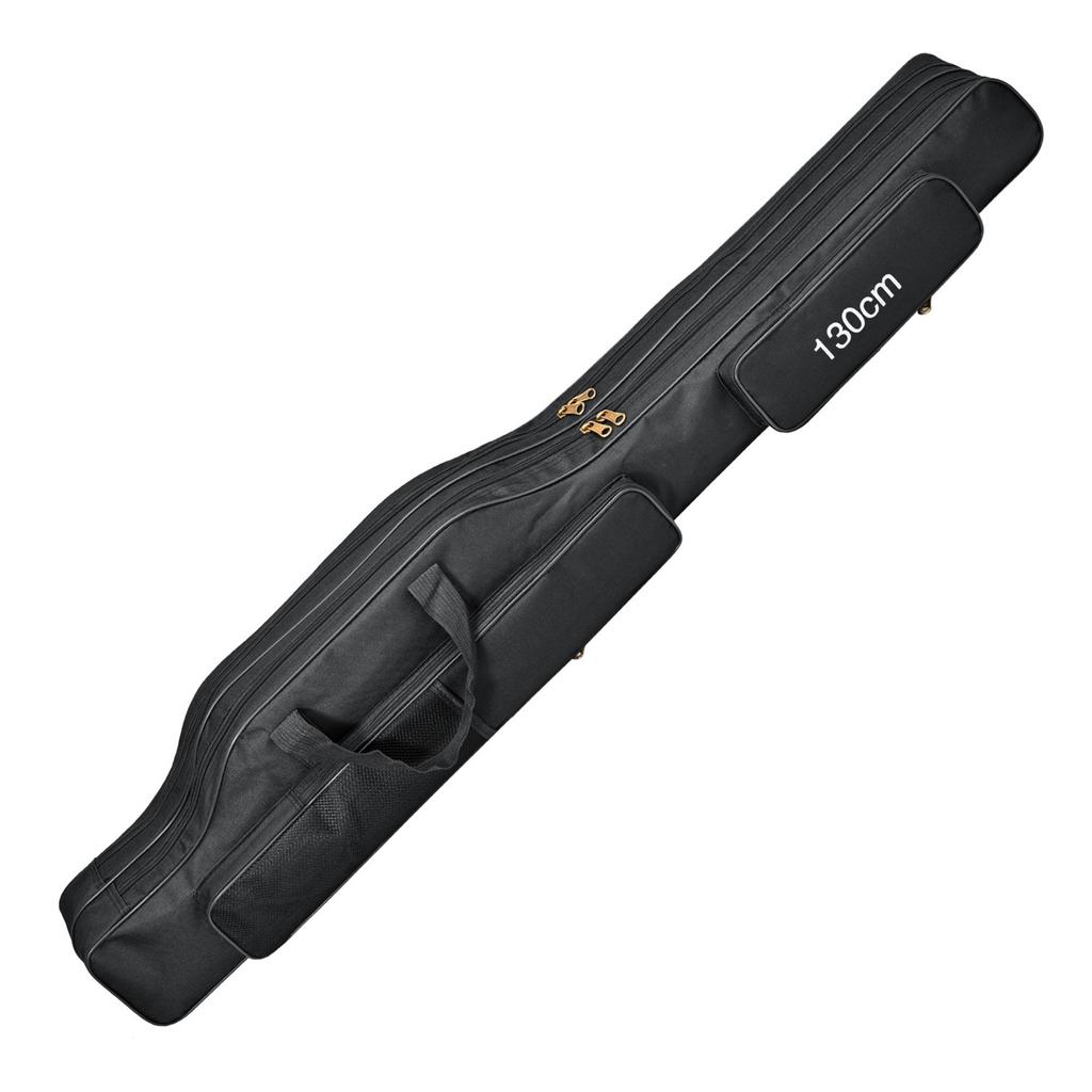 2 Layers 600D Oxford Fishing Rod Case Fishing Pole Case & Bag Fishing Reel Tackle Storage Bag Case for Fishing Gear & Equipment