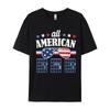 All American Guitarist 4. Juli Vintage Amerikanischer Stil T-Shirt Streetwear Baumwollstoff T-Shirt Für Unisex