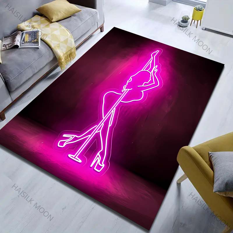 15 Sizes Pole Dance Art Print Carpet for Living Room Bedroom Sofa Doormat Decor Area Rug Non-slip Floor Mat for Gifts