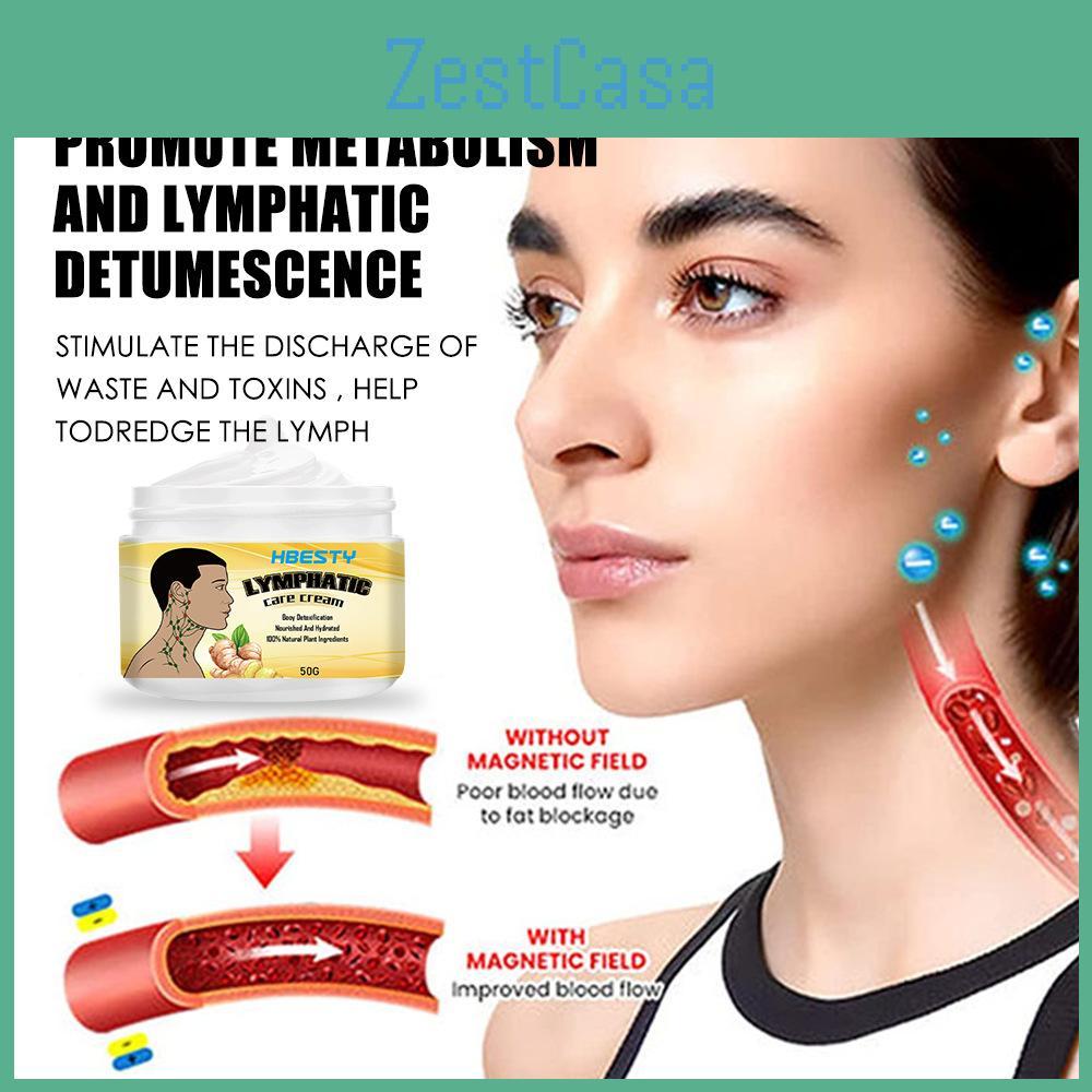 Hbesty Lymphatic Massage Cream Herbal Fragrance Neck And Underarm Care Balm 50g