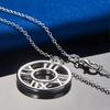 925 sterling silver 16-30 inch Roman numeral circular pendant necklace for women's fashion wedding jewelry