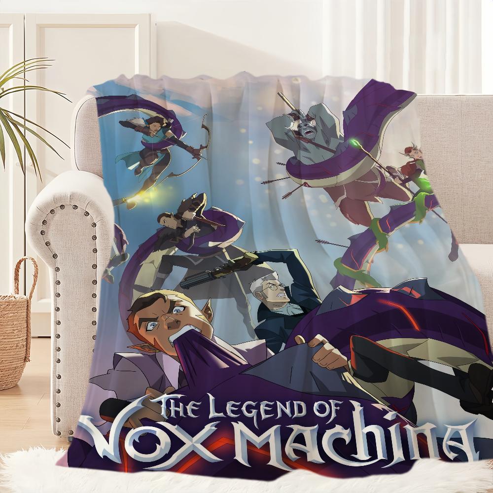 

Cartoon The L-Legend of V-Vox M-Machina Blanket Plush Nap Sofa rug for Living Room Office Bedroom Birthday Home Travel Kid Gifts 75x90cm