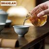 2pc/lot Sky Blue Ru Kiln Porcelain Teacup Retro Tea Bowl Sample TeaCup Tea-tasting Fragrance Cup Chazhan Master Cups Teaset 50ml