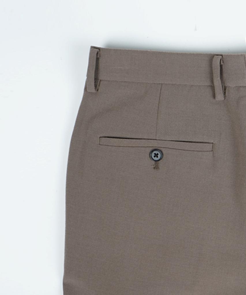 BIRBANTE Essential Slit Slacks - Beige
