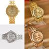 Fashion Womens Quartz Watch With Diamond Accents 24h Calendar Waterproof For Gift