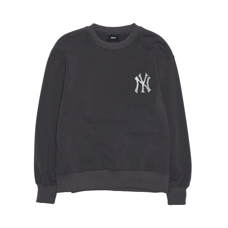 New MLB New York Yankees Sweatshirt Unisex Charcoal Gray 3AMTM0851-50CGS