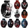 Men's 3D Venom Flame Halloween Hoodie