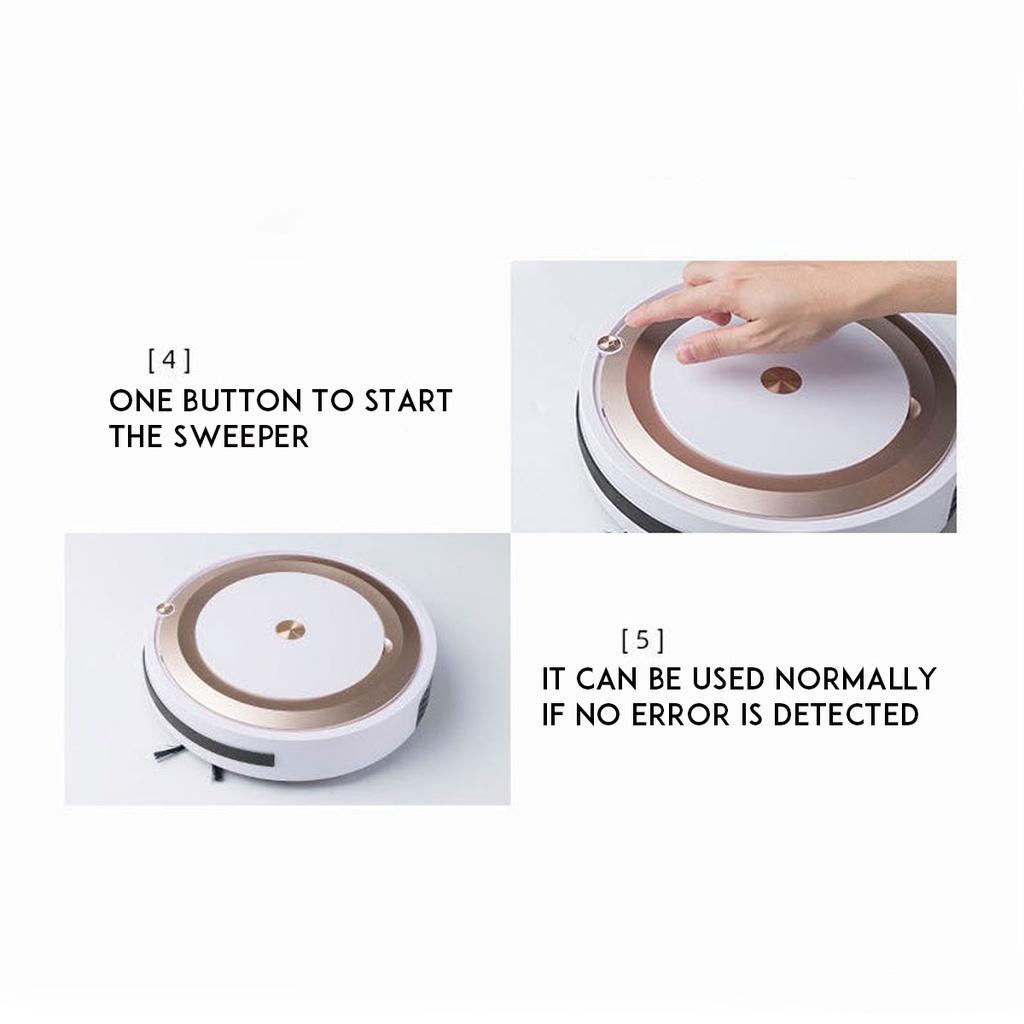 3-in-1 Multifunktions-Kehr-Wischroboter-Staubsauger Wiederaufladbarer Trocken-Nass-Mopp-Staubsauger Starke Saugkraft Zuhause