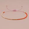2026 New Boho Colorful Acrylic Bead Thin Chains Couple Bracelet for Women Luxury Handmade Small Ball Bangle Jewelry Accessories