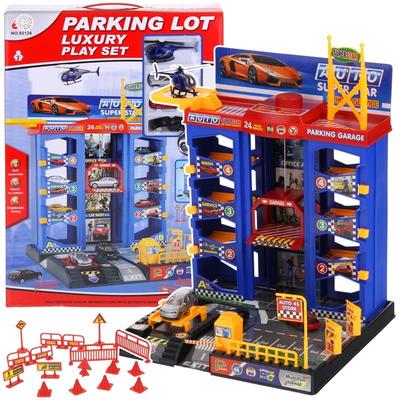 Parking Multi-level Car Garage with Elevator Helicopter + Cars