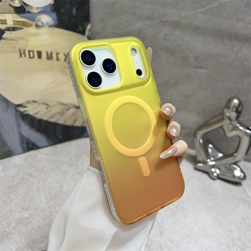 Aurora Gradient Magnetische Hülle für iPhone 17 Pro Max 15 14 13 12 16 Pro Max Plus 17 Air Magnetische Zweifarbige Abdeckung