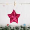 6 stuks Kerst Vijfpuntige Ster Hangende Decoratie Herbruikbare Vakantie Decor Kerstboom Glitter Poeder Ster Ornament Hanger Feestartikelen Cadeau