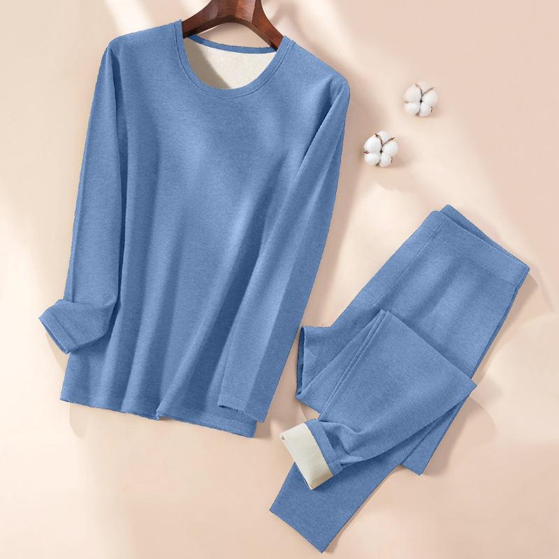 Gepolstertes und verdicktes Thermounterwäsche-Set für Herren, wärmendes Hemd, große Größe, Winter- und Herbstkleidung und Hosen-Set