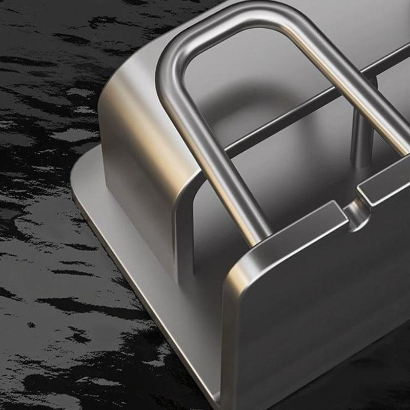 Metal Toothbrush Rack Multi-Function Toothbrush Holder Punch-Free Toothpaste Holder Wall-Mounted Bathroom Storage Box