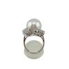 South Sea Pearl White Butterfly Farming Ring Pearl Silverx Pink Women XQ8194 Used