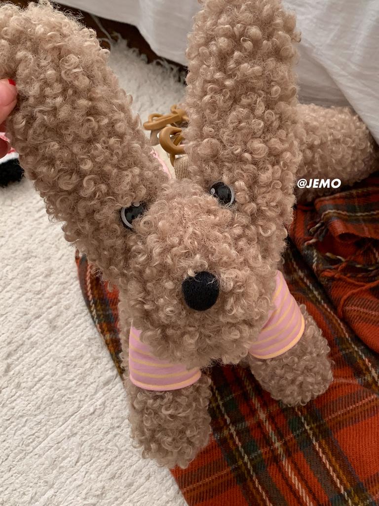 Cute Teddy Bear Plush Crossbody Bag Soft Puppy Shoulder Purse Sweet Cool Fashion Accessory For Women