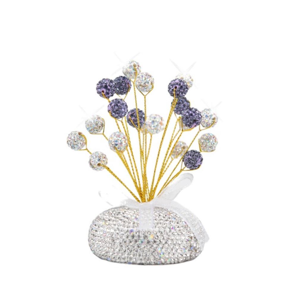 

Блестящий дизайн Стразы Украшения для интерьера автомобиля с лентой Автомобильный освежитель воздуха Ароматерапия Purple White