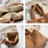 Cute Shoulder Bag Plush Shopper Bag Versatile Underarm Handbag  Female