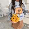 Children's Cute Plush Bunny Bag Girls Waist Bag Gradient Color Chest Bags Autumn winter Child Waist Belt Bag Cartoons Purse