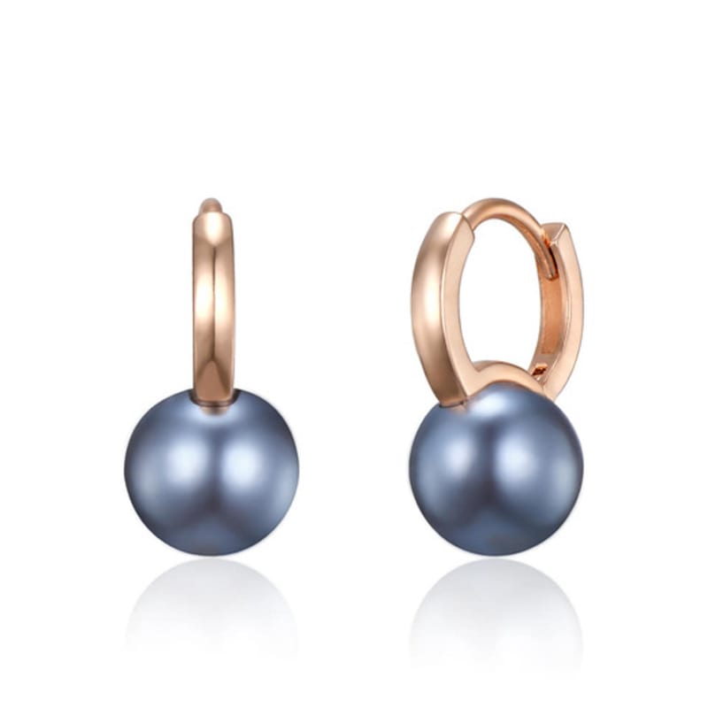 ELLE Jewelry 14K GF Bling Pearl One-Touch Earrings ELGPEE569